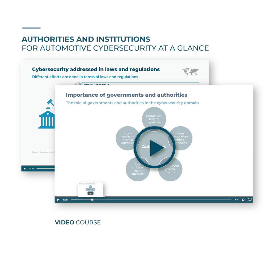 role of government and authorities automotive cybersecurity video course