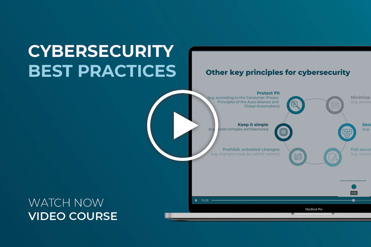 Best practices for automotive cybersecurity video course